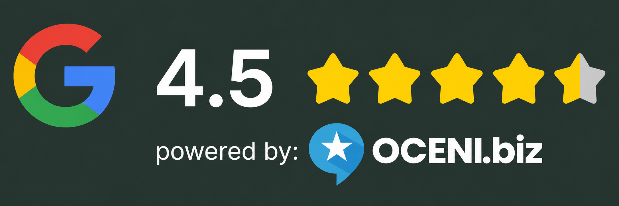 Google ocena 4.5 od 5 — OCENI.biz